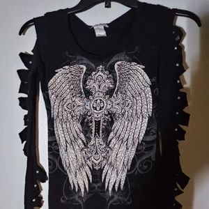 Bling biker style top